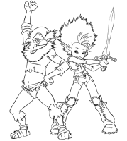 A coloring page of arthur and the invisibles